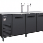 Thumbnail image #1 for Blue Air FSE LLC BLKC90-4B-HC Three-Section Keg Cooler, 90 in. W, 4 Half-Barrel Capacity, 2 Double-Faucet Beer Towers