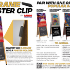 Thumbnail image #2 for AARCO Products SPC3 A-Frame Poster Clip Attachment, Self-Adhesive, 1-1/2" W x 4" D x 1-1/2" H