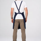 Thumbnail image #2 for Chef Works ABS04-DNA-0 Bib Canvas Apron, Dark Navy, 80/20 Recycled Polyester/Cotton, Two Hip Pockets
