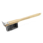 Thumbnail image #1 for New Star Foodservice Inc. 37548 20-Inch Wire Grill Brush with Scraper, Steel Blade and Plastic Handle Case of 24
