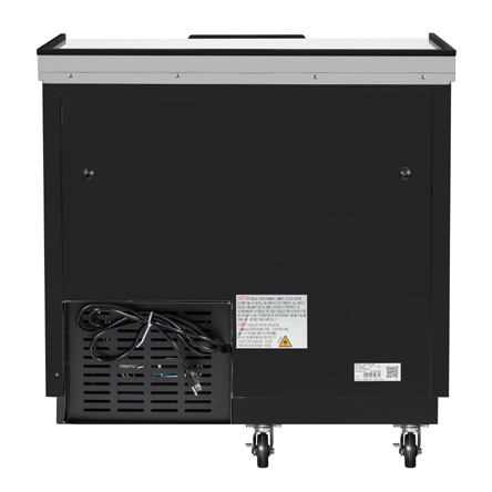 Product image #7 for KoolMore 36-Inch Commercial Glass Froster with 9 Cu. Ft. Capacity, Black Steel, Top Sliding Door