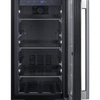 Thumbnail image #2 for Summit Commercial ALBV15 Undercounter Glass Door Beverage Center, 2.3 cu. ft., Black, Reversible Door