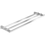 Thumbnail image #1 for Duke Manufacturing 3BTS-FX-46 Stainless Steel 3-Rail Tray Slide with Fixed Brackets, 46"W x 12"D