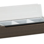 Thumbnail image #2 for Cal-Mil Vista 28615-140 3-Compartment Plastic Bar Garnish Caddy, 20.75 x 7.5 x 4.5 in