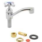 Thumbnail image #1 for AllPoints Foodservice Parts & Supplies 1071140 Deck-Mount Swivel Faucet, 2.0 GPM, 4-1/2" Spout, Hot & Cold Buttons