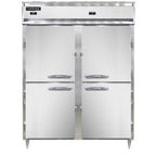 Thumbnail image #1 for Continental Refrigerator Designer Line D2RFENSSHD Two-Section Reach-In Refrigerator/Freezer, 57" Wide, Stainless Steel, Half-Height Solid Doors