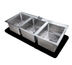 Thumbnail image #4 for 3-Compartment Drop-In Sink with 10 x 14 x 10 Inch Fabricated Bowls