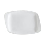 Thumbnail image #1 for CAC China White Pearl WH-12 Rectangular Porcelain Platter, 9-3/4" x 6-3/4" x 3/4", Bone White Case of 2 Dozen