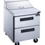 Thumbnail image #1 for Dukers Appliance Co., USA Ltd. DSP29-12M-D2 29" Mega Top Sandwich/Salad Prep Table, 2 Drawers, 12-Pan, Bottom-Mount Refrigeration