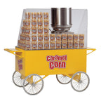 Thumbnail image #1 for Gold Medal Products 2276 Caramel Corn Merchandiser Wagon Food Cart, Lexan Sneeze Guard, Stainless Steel Top, No Roof