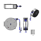 Thumbnail image #2 for T&S Brass B-7242-C01 Enclosed Epoxy-Coated Retractable Hose Reel with 3/8" x 50' Hose and High-Flow Spray Valve