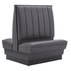 Thumbnail image #1 for ATSMFG ATS AT&S-AD-LX48-6CH GR5/COM Double Vinyl Booth, 48 in L x 48 in H, 6-Channel Back, Upholstered