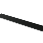 Thumbnail image #1 for Eastern Tabletop Q-Bik Q953BKS Narrow Shelf Connector, Black Laminate with Stainless Steel Edging, for 64-Inch Buffet Display