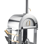 Thumbnail image #6 for Koolmore KM-OKS-DFPO Outdoor Dual-Fuel Propane and Wood-Fired Pizza Oven, 32-Inch, Mobile, Stainless Steel