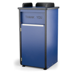 Thumbnail image #1 for JustChair Manufacturing TRCPT-HPL-GR3 Underbar Trash Receptacle, 35 Gallon, Plastic Laminate, Front Swing Door