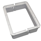 Thumbnail image #1 for GSW USA Endura 3935AX6 Grease Trap Riser Extension Set, 35/50 GPM, 6" H, Rectangular, Grey