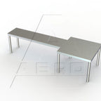 Thumbnail image #1 for AERO Manufacturing MWSR-12144 Table-Mount Microwave Shelf, Right-Side Microwave Area, 144"W x 12"D, 16-Gauge Stainless Steel