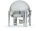 Thumbnail image #2 for New York, New York® Countertop Round Retractable Chafer, 6 Qt, Stainless Steel, Mirror Finish with Brass Accents