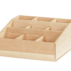 Thumbnail image #2 for Cal-Mil Blonde 1714-71 9-Section Wood Condiment Caddy, Natural Maple, 12"W x 12"D x 5.5"H