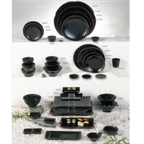 Thumbnail image #2 for Thunder Group Tenmoku 1708TM Asian Melamine Plate, 8-1/4-Inch Round, Break-Resistant Case of 2 Dozen