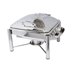 Thumbnail image #1 for Eastern Tabletop Crown 3934PL 6 qt Square Induction Chafer with Hinged Cover, Stainless Steel