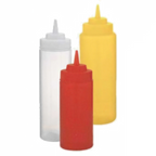 Thumbnail image #1 for Alegacy Foodservice Products 1602W 16 oz Yellow Polyethylene Mustard Squeeze Bottle, Wide Mouth, Single Tip 1 Dozen