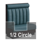 Thumbnail image #1 for ATSMFG ATS AT&S-AHC-KR48-6CHHR GR6 Karender Half Circle Booth, single, 48" x 90" x 48" long x 48" high, 6-channel with Headroll back, Upholstery and