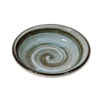 Thumbnail image #1 for Korin Inc SDS-101 Round China Sauce Dish, 1.5 oz, 3.7 in Diameter, Pale Blue/White/Brown Swirl