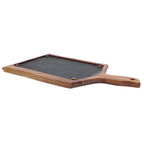 Thumbnail image #1 for TableCraft Products UCW10 Rectangular Acacia Wood Underliner with Handle and Detachable Silicone Liner, 15-3/4" x 9" x 5/8" Case of 12