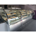 Thumbnail image #1 for Oscartek Cora CORA DPD1110 Refrigerated Deli/Pastry Service Case, 43.7-inch, Curved Tempered Glass, Self-Contained, 2 Shelves
