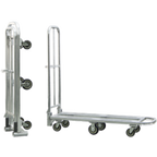 Thumbnail image #1 for New Age 95241 Folding Aluminum Stock L Cart, 1,200 lb Capacity, Polyurethane Casters, 18"W x 63"H x 65-3/4"L
