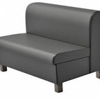 Thumbnail image #1 for G & A Commercial Seating QSU-S2 Single Vinyl Booth, Upholstered Back, Wood Frame, 48"W x 25"D x 29"H