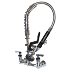 Thumbnail image #1 for Component Hardware Encore KLP53-MINIL4-BS Wall-Mount Mini Pre-Rinse Assembly with Gooseneck Spring and Compression Valves