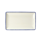 Thumbnail image #1 for Steelite International Steelite Performance, Blue Dapple 17100550 Rectangular Alumina Vitrified Tray, Blue Dapple, 10.625 x 6.5 x 0.875 in