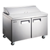 Thumbnail image #2 for U-STAR 60-Inch 2-Section 2-Door Salad/Sandwich Refrigerated Prep Table, Rear-Mounted Self-Contained, 16 x 1/6 Pan Capacity