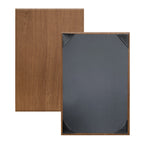 Thumbnail image #1 for Risch Sherwood SHERWOOD-1V 5.5X8.5 Hardback Faux-Wood Menu Cover, 5-1/2" x 8-1/2", Single View Case of 25