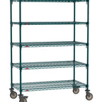 Thumbnail image #1 for Metro Super Erecta SA-1854K3-68-M5 Super Adjustable Super Erecta® Mobile Wire Shelving Unit, 54"W x 18"D x 68"H, 900 lb. capacity per unit, 1" shelf