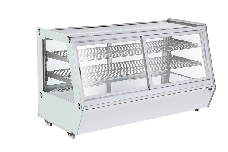 Product image #6 for KoolMore 48-Inch Countertop Self-Service Refrigerated Display Case with Sliding Glass Doors, White