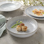 Thumbnail image #2 for Mikasa Hospitality (Lifetime Brands, Inc.) Jadore 5308756 Stoneware Coupe Plate, 10.7", Grey Case of 24