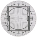 Thumbnail image #2 for Flash Furniture RB-72R-GG 72" Round Folding Table, Granite White Molded Plastic Top, Gray Powder-Coated Metal Legs