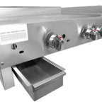 Thumbnail image #2 for Connerton CEG-42-T Countertop Gas Griddle, 42"W x 19"D Cooking Surface, Thermostatic Controls, Stainless Steel Front