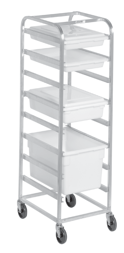 Product image #5 for Aluminum 8-Level Poly Box Rack Cart for 18 x 26 or 18 x 13 Boxes