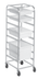 Thumbnail image #5 for Aluminum 8-Level Poly Box Rack Cart for 18 x 26 or 18 x 13 Boxes