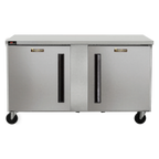 Thumbnail image #1 for Traulsen Dealer's Choice CLUC-60R-SD-LR Two-Section Undercounter Reach-In Refrigerator, Solid Doors, Stainless Steel Exterior
