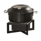 Thumbnail image #1 for Cal-Mil Milo 23803-13 Buffet Chafer Alternative, 11 x 11 x 5.5 in, Built-In Wind Guard, Black Powder-Coated Metal