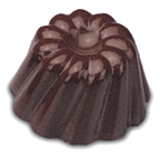 Thumbnail image #1 for JB Prince K200 Polycarbonate Chocolate Mold, 35 Kugelhof Forms, 11"W x 7"D