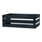 Thumbnail image #1 for G.E.T. Urban Renewal FB-FULL-MG Full-Size Rectangular Chafing Crate Frame, Powder-Coated Steel, Metal Gray, 21-3/4 x 13-1/2 x 7-1/2 in