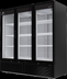 Thumbnail image #5 for Beverage-Air Marketeer MT72-1B Three-Section Reach-In Hinged Glass Door Refrigerated Merchandiser, 66.3 Cu. Ft., Black