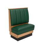 Thumbnail image #1 for ATSMFG ATS AT&S-ASD-LXW42-6CH GR8 Alex Wood Deuce Booth, single, 30" long x 42" high, 6-channel back, wood trim, removable sinuous spring