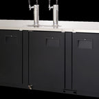 Thumbnail image #5 for Everest Refrigeration EBD4-24 Three-Section Direct Draw Keg Refrigerator, 4 Half-Barrel Keg Capacity, Dual Draft Towers, Black Exterior